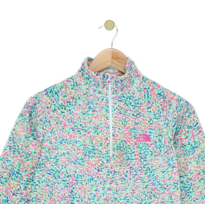 Womens 1/4 Zip Fleece Outdoor Dotted