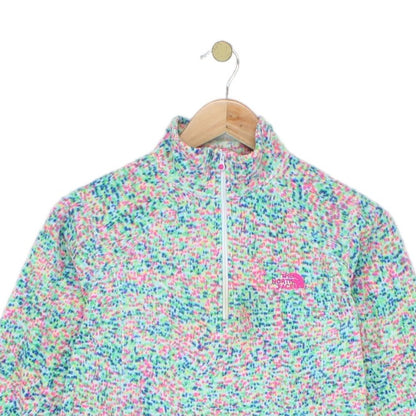 Womens 1/4 Zip Fleece Outdoor Dotted