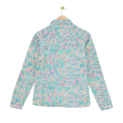 Womens 1/4 Zip Fleece Outdoor Dotted