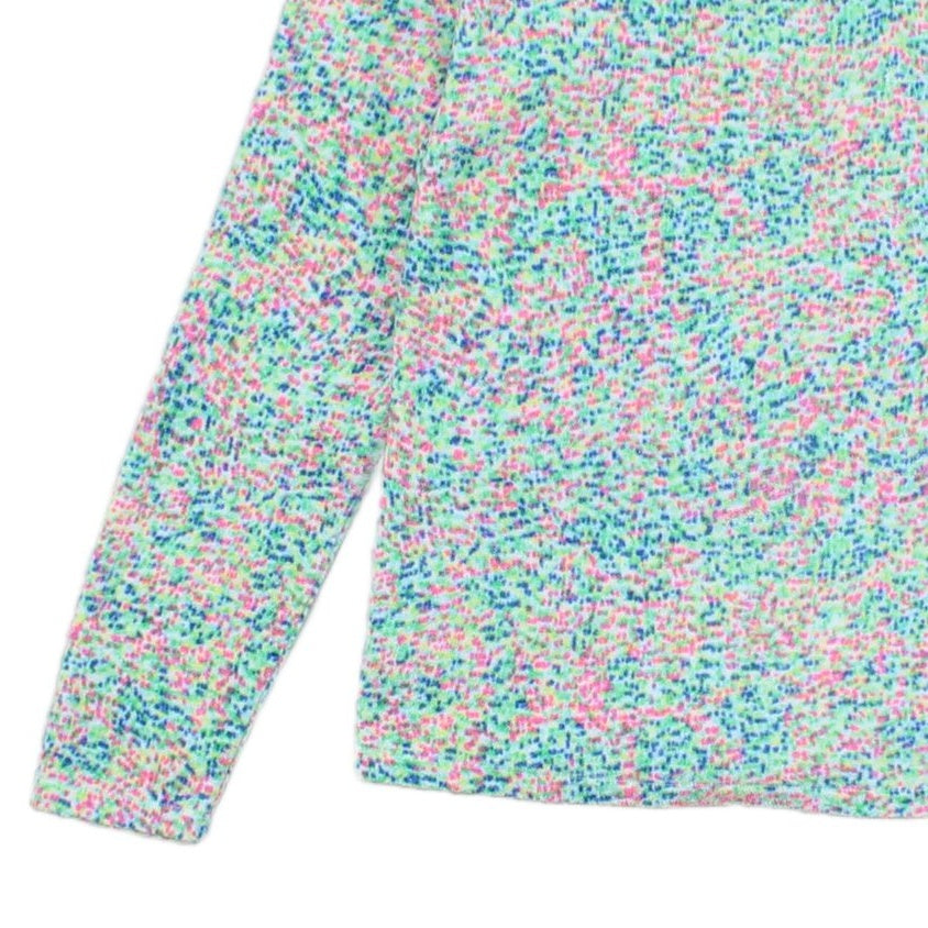 Womens 1/4 Zip Fleece Outdoor Dotted