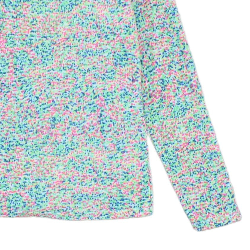 Womens 1/4 Zip Fleece Outdoor Dotted