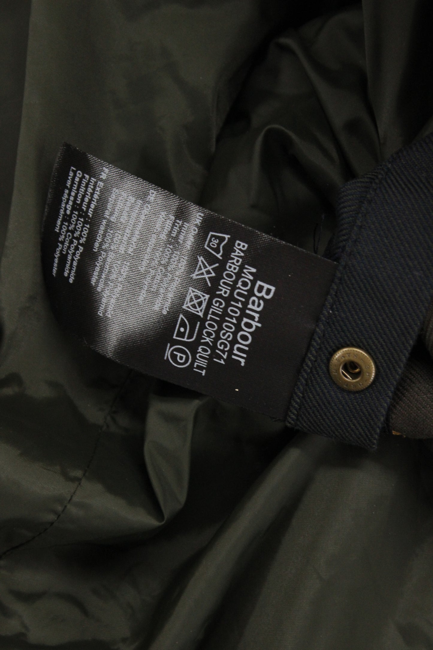 Mens Gillock Quilted Jacket Outdoor Snap Button