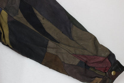 Mens Patchwork Bomber Jacket 80S
