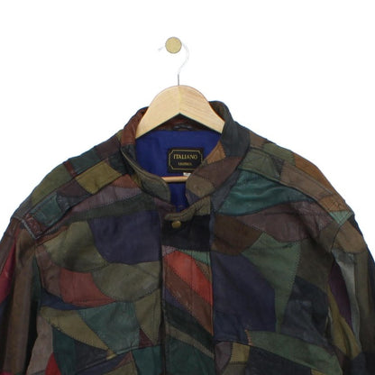 Mens Patchwork Bomber Jacket 80S