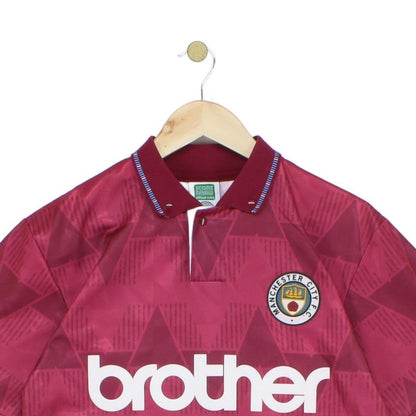 Mens Man City Retro Football Shirt Remake Brother