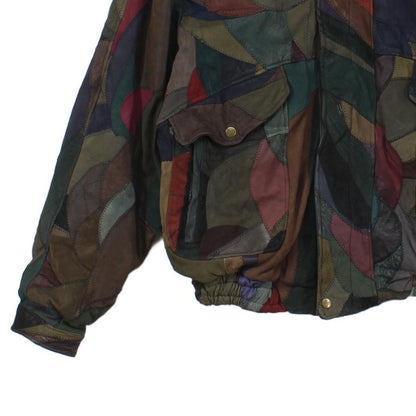 Mens Patchwork Bomber Jacket 80S
