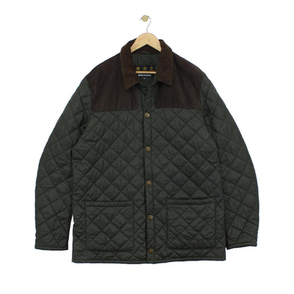 Mens Gillock Quilted Jacket Outdoor Snap Button