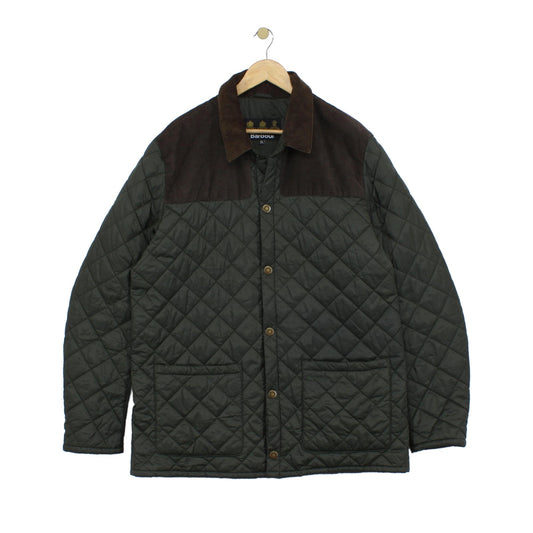 Mens Gillock Quilted Jacket Outdoor Snap Button