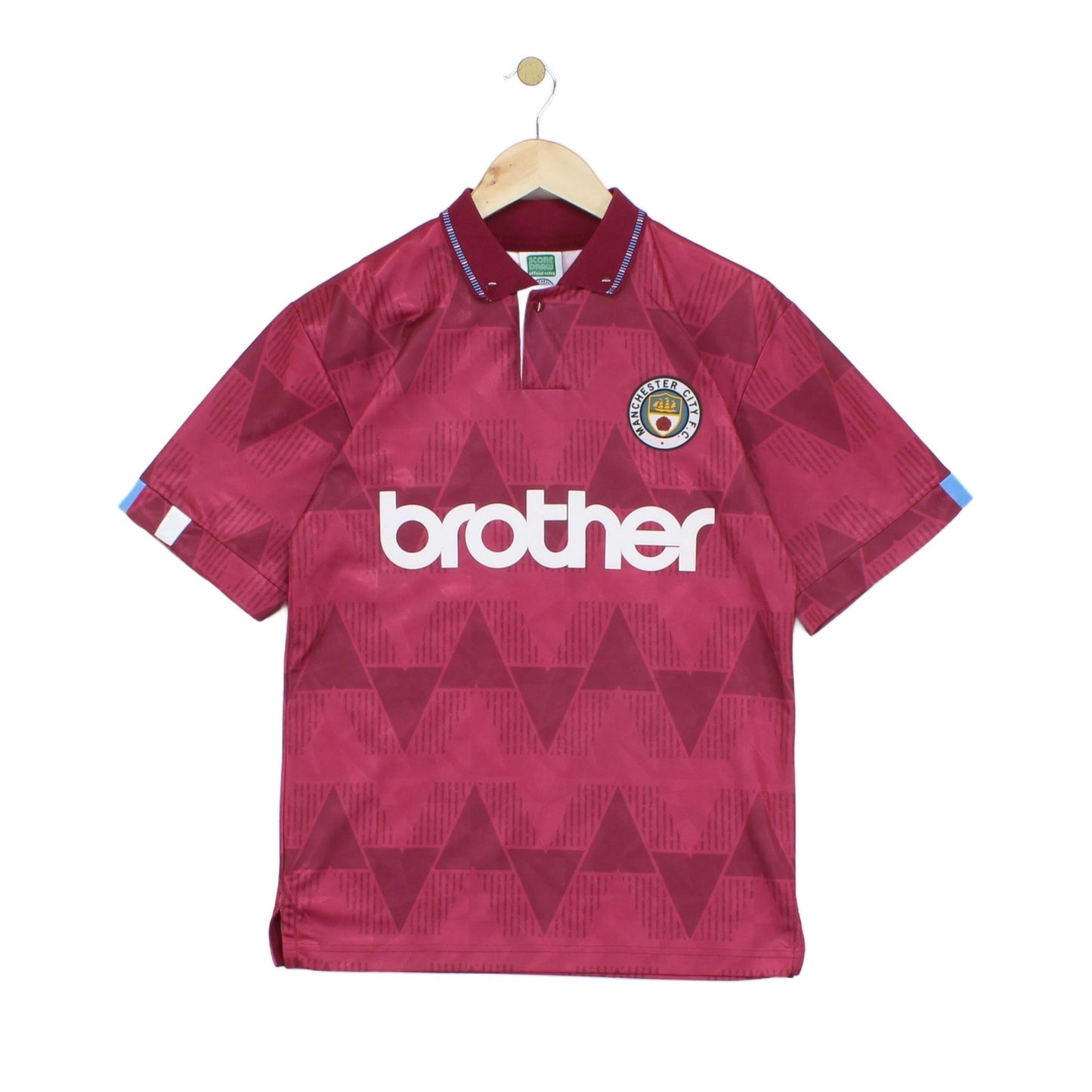 Mens Man City Retro Football Shirt Remake Brother