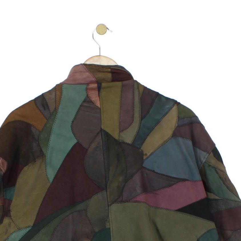 Mens Patchwork Bomber Jacket 80S