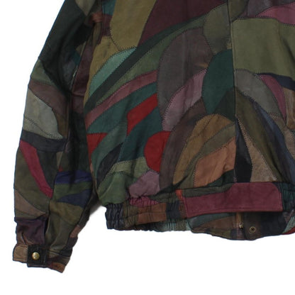 Mens Patchwork Bomber Jacket 80S