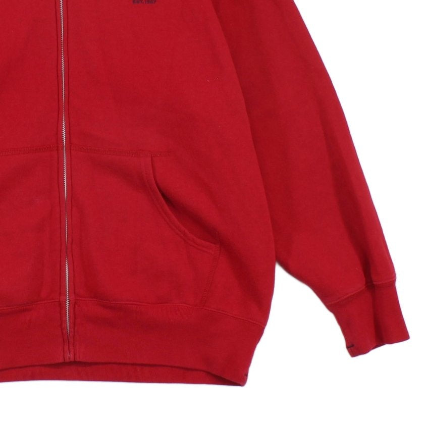 Mens Spell Out Hoodie Full Zip Oversized
