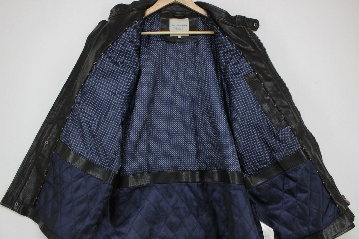 Mens Biker Jacket Full Zip Utility