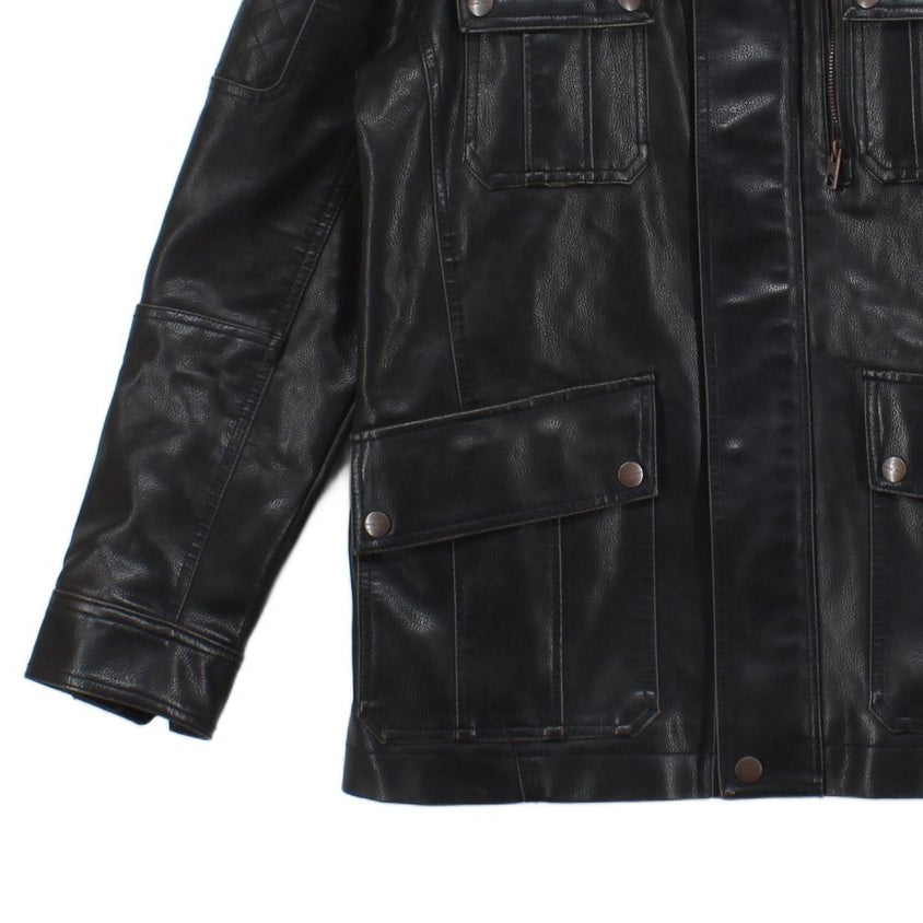 Mens Biker Jacket Full Zip Utility