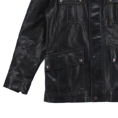 Mens Biker Jacket Full Zip Utility