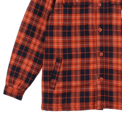 Mens Sherpa Shirt Plaid Workwear Heavyweight