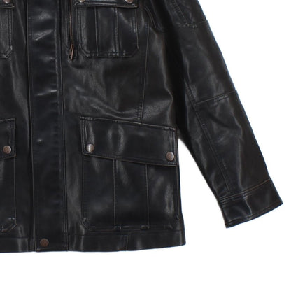 Mens Biker Jacket Full Zip Utility