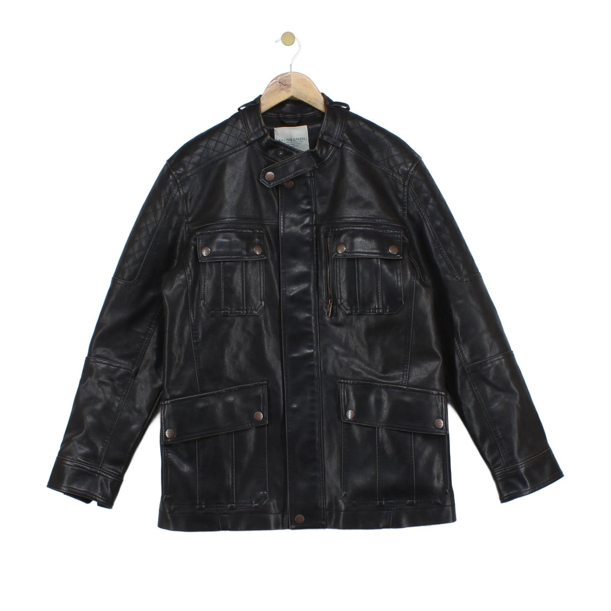 Mens Biker Jacket Full Zip Utility