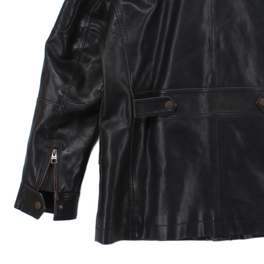 Mens Biker Jacket Full Zip Utility
