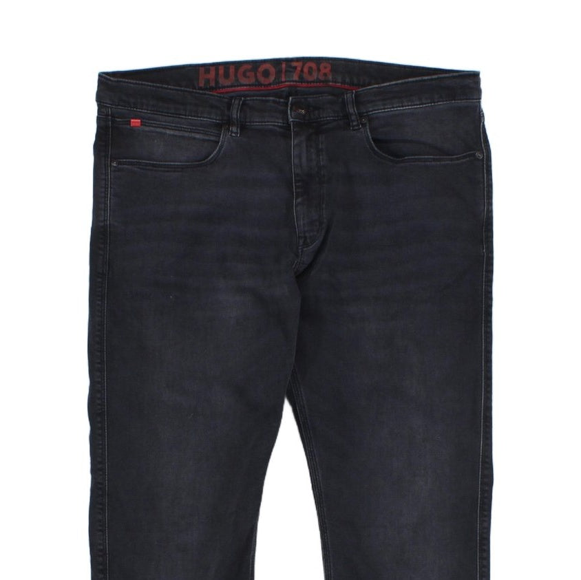Mens Jeans Denim Slim Fit Stretch Faded