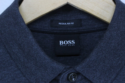 Mens Polo Shirt Long Sleeve Collar