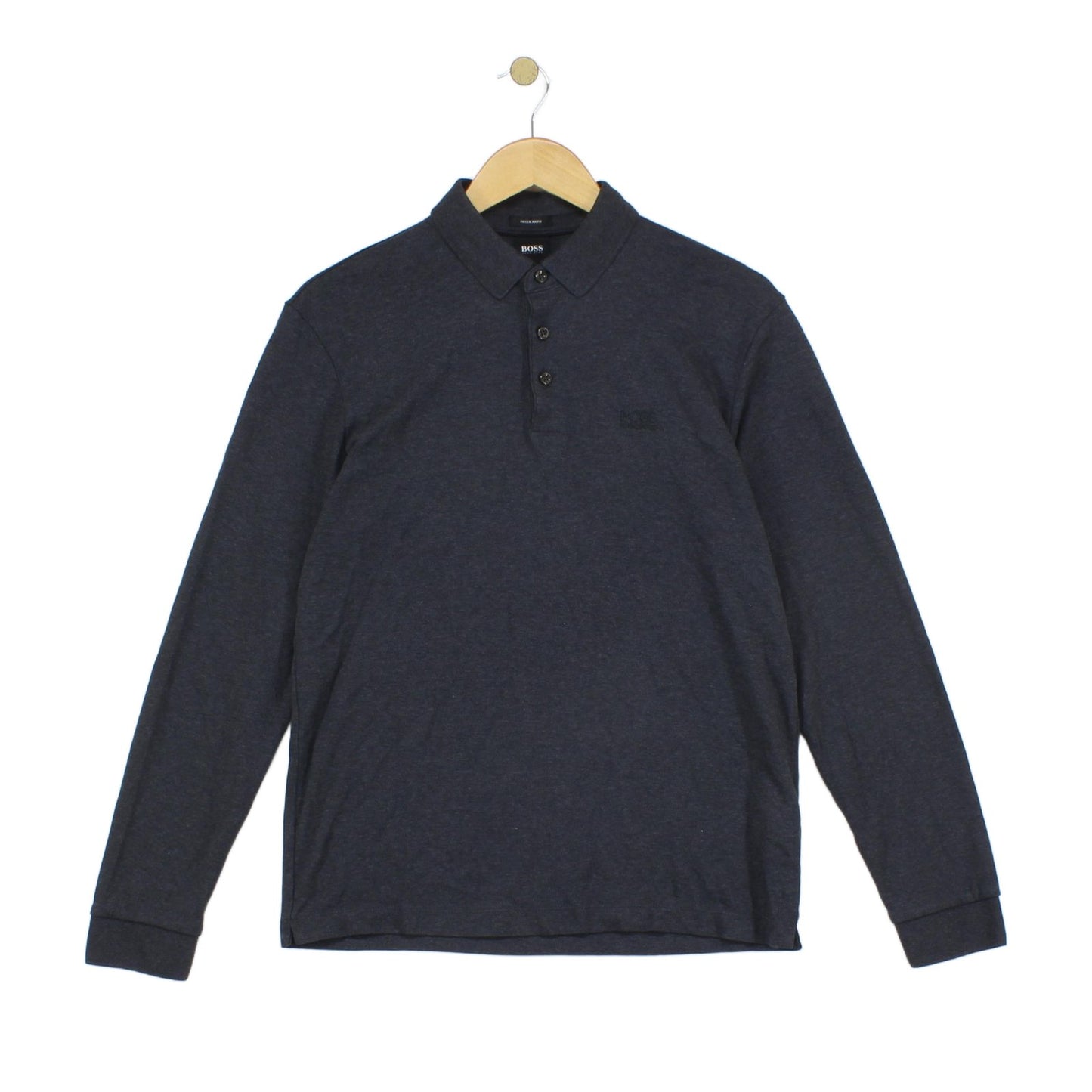 Mens Polo Shirt Long Sleeve Collar