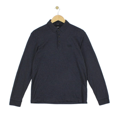 Mens Polo Shirt Long Sleeve Collar