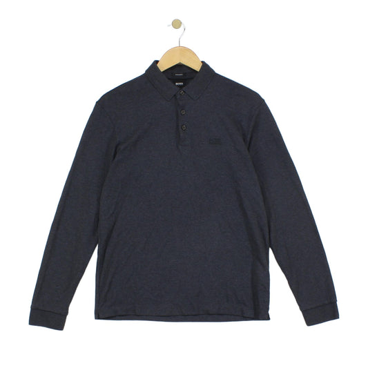 Mens Polo Shirt Long Sleeve Collar