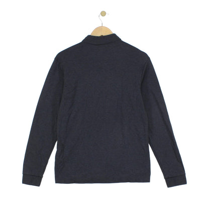 Mens Polo Shirt Long Sleeve Collar