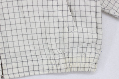 Mens Linen Jacket Check Full Zip
