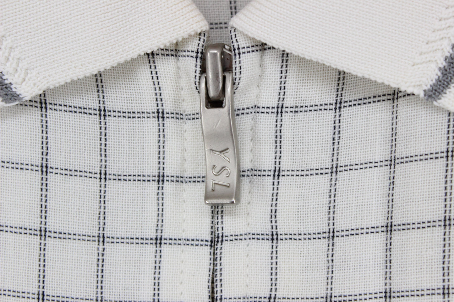 Mens Linen Jacket Check Full Zip