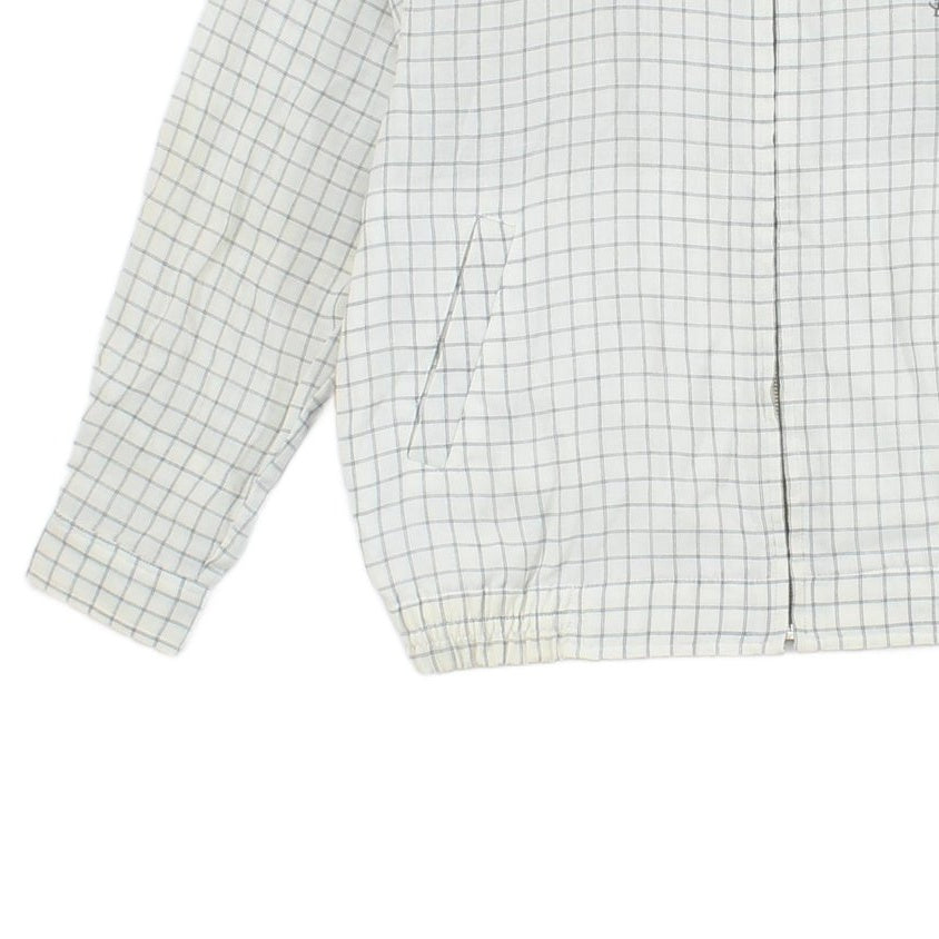 Mens Linen Jacket Check Full Zip