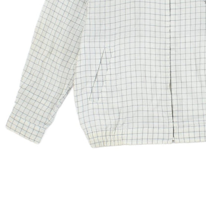 Mens Linen Jacket Check Full Zip
