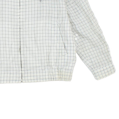 Mens Linen Jacket Check Full Zip