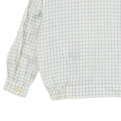Mens Linen Jacket Check Full Zip