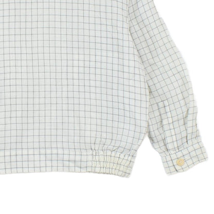 Mens Linen Jacket Check Full Zip