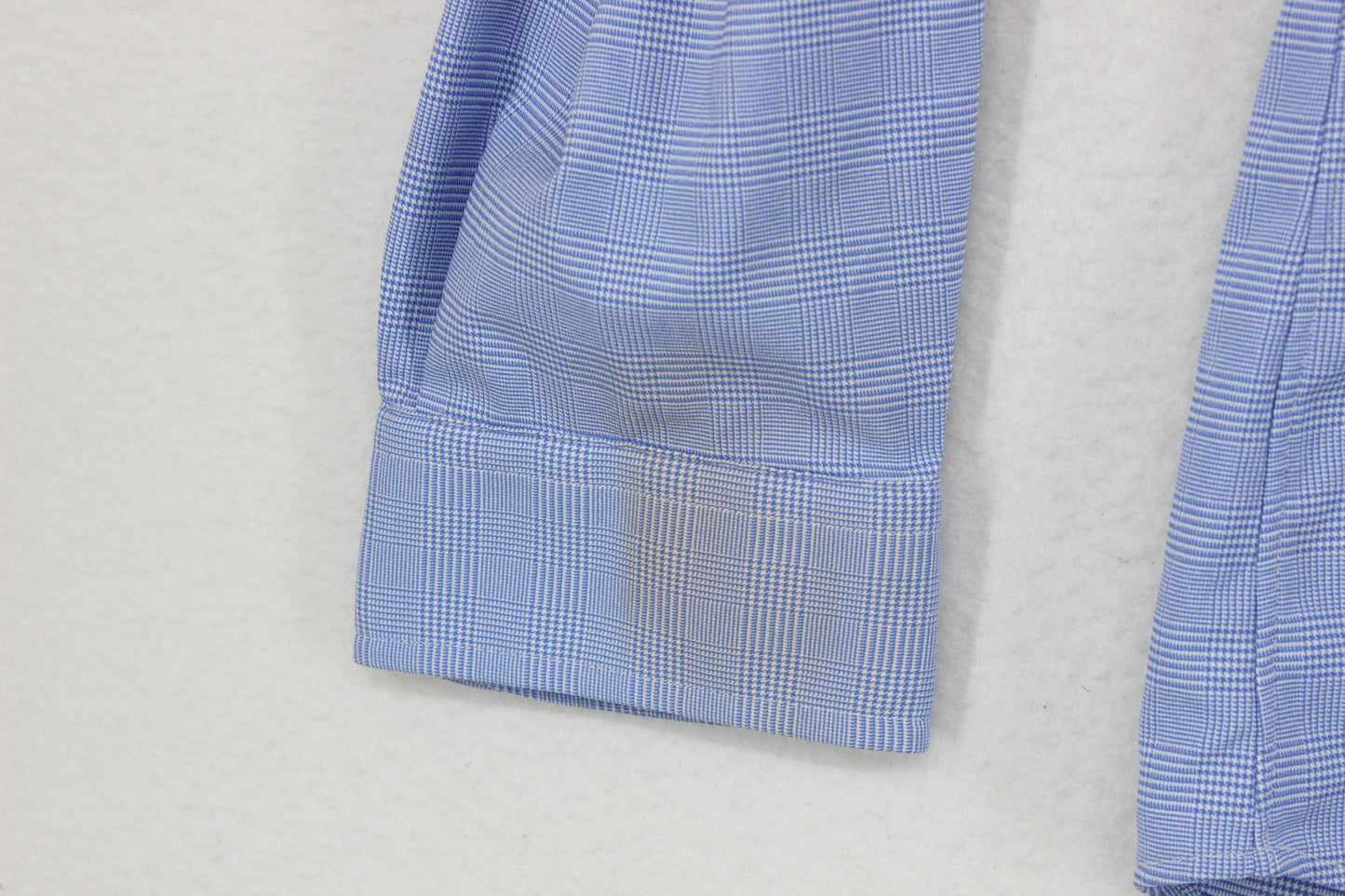 Mens Check Shirt Stretch Classic Fit Long Sleeve