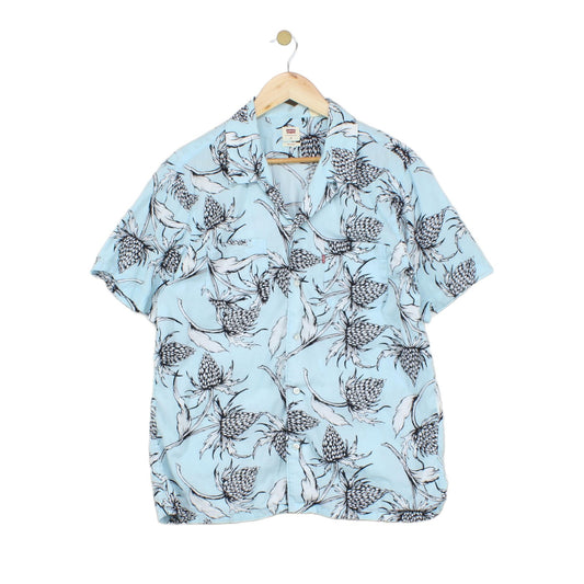 Mens Floral Shirt Short Sleeve Hawaiian Relaxed