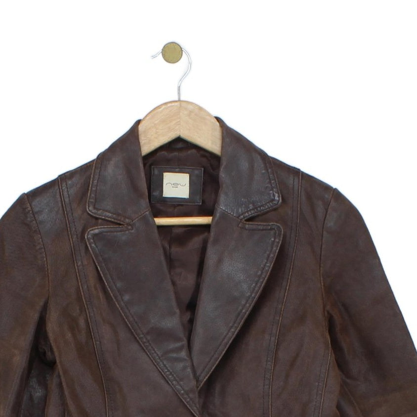 Womens Leather Blazer