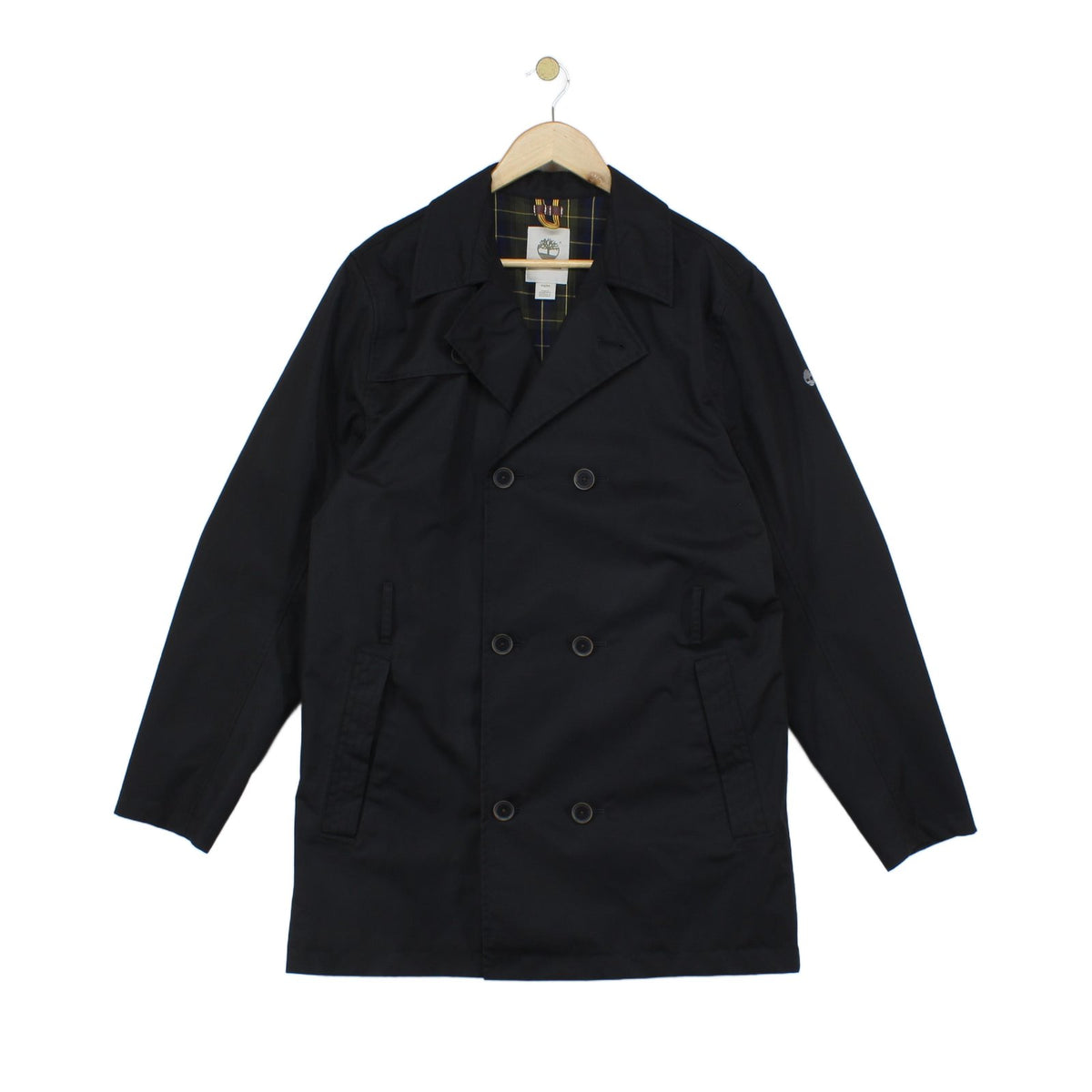 Mens Waterproof Pea Coat Double Breasted