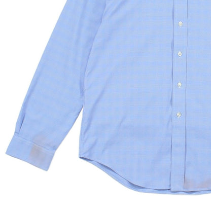 Mens Check Shirt Stretch Classic Fit Long Sleeve