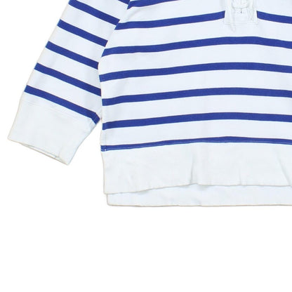Womens Oversized Hoodie Striped Side Split Nautical