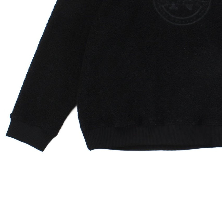 Womens Fleece Sweatshirt Oversized Crew Neck Logo