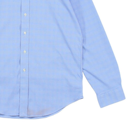 Mens Check Shirt Stretch Classic Fit Long Sleeve