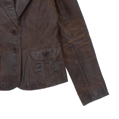 Womens Leather Blazer