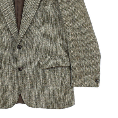 Mens Harris Tweed Blazer Herringbone Wool