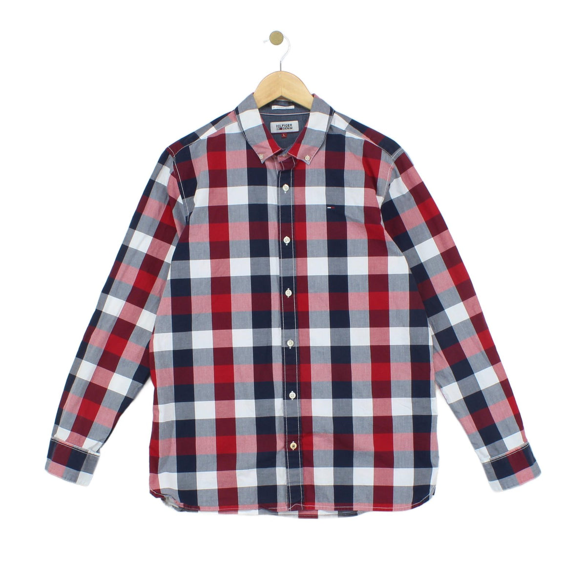 Mens Plaid Shirt Long Sleeve Button Up