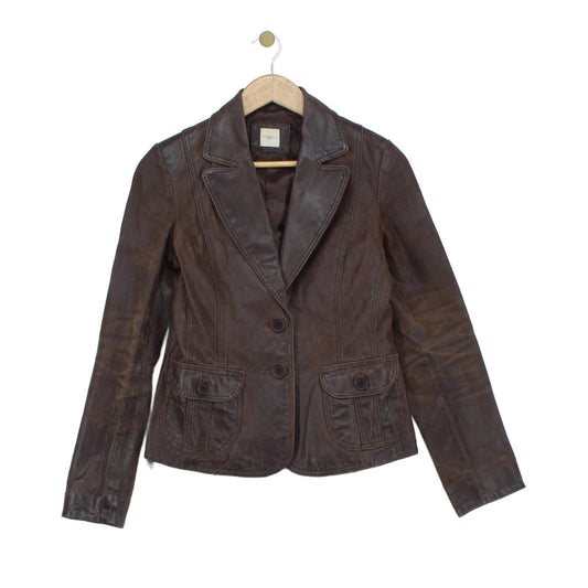 Womens Leather Blazer