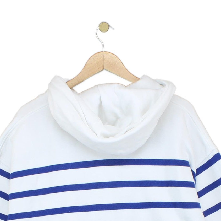 Womens Oversized Hoodie Striped Side Split Nautical