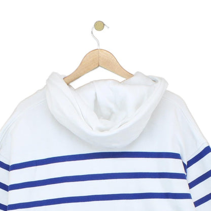 Womens Oversized Hoodie Striped Side Split Nautical